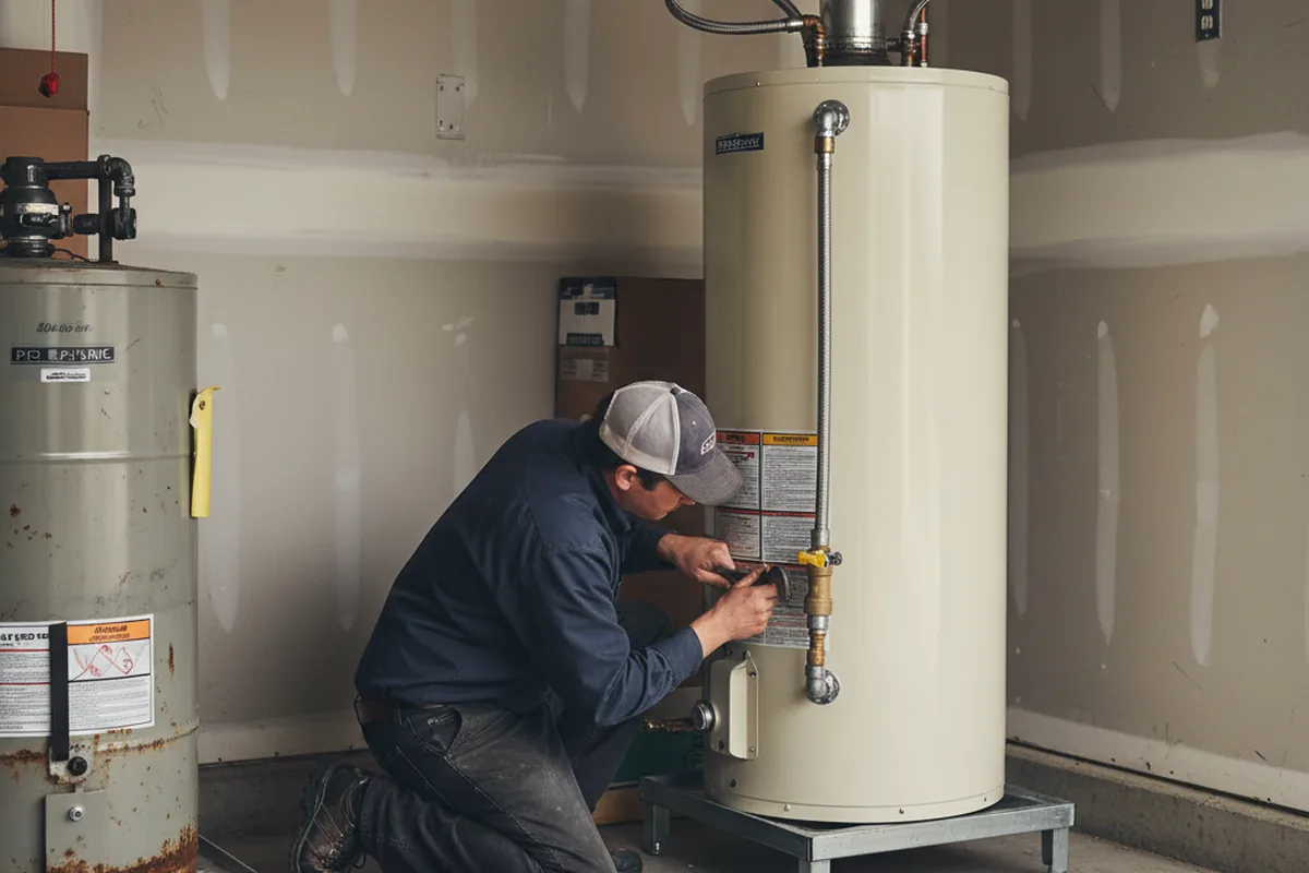 Water heater and shutoff valve replacement in Saint Michael
